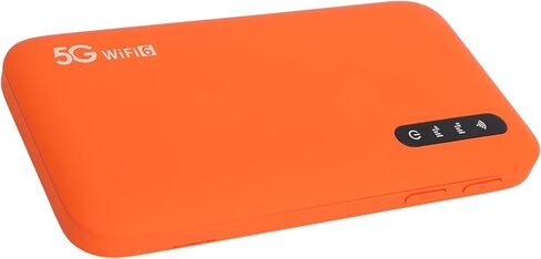 5G Mobile Hotspot Efficient Double Band WiFi6 Portable Router for Travel with 6100mAh Battery for 16 Devices Orange ABS 5.4 X 2.8 X 0.6in in Saudi Arabia