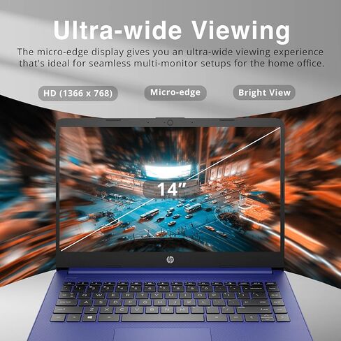 كمبيوتر محمول HP Stream 14 بوصة Micro-Edge HD يعمل باللمس، Intel Celeron N4020، ذاكرة الوصول العشوائي 8 جيجابايت، 64 جيجابايت eMMC، Wi-Fi 5، بلوتوث، Windows 11، أزرق (متجدد) in Kuwait