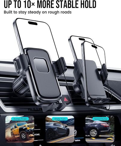 Delobon Phone Holders for Your Car [One-Button Release] Car Phone Mount 360° Adjustable Vent Cell Phone Holder for iPhone 17 Pro Max 16 15 Samsung S25 S24 in Kuwait