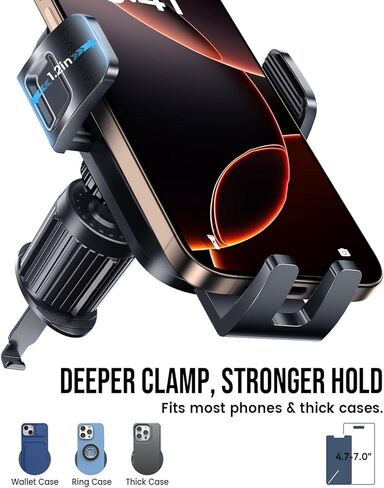 Delobon Phone Holders for Your Car [One-Button Release] Car Phone Mount 360° Adjustable Vent Cell Phone Holder for iPhone 17 Pro Max 16 15 Samsung S25 S24 in Kuwait