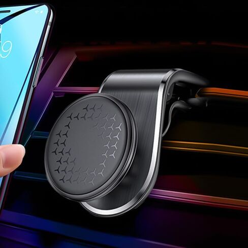 360 Degree Rotation Dashboard Car Phone Holder Magnetic Phone Mount for Car Metal Dashboards Phones Holders,Silver in Saudi Arabia