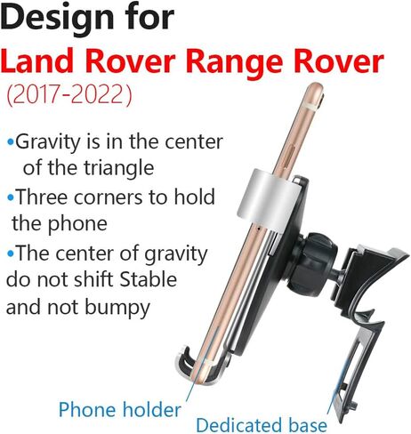 Car Phone Holder for Land Rover Range Rover 2017 2018 2019 2020 2021 2022 SUV Auto Interior Accessories Cell Phones Mount Cellphone Mobile Cradle Charging Navigation Bracket Air Vent Accessory in Saudi Arabia