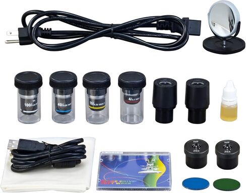 OMAX 40X-2500X Built-in 3MP Digital Oil Darkfield Compound Microscope + Aluminum Carrying Case in Saudi Arabia