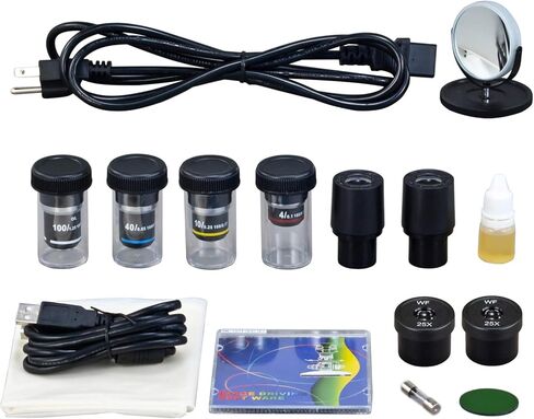 OMAX 40X-2500X Built-in 3MP Digital Compound LED Microscope+Oil Darkfield Condenser+100X Plan Obj. in Saudi Arabia