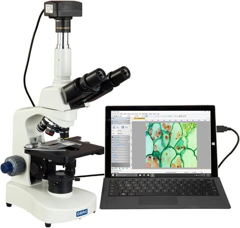 مجهر OMAX 40X-2500X USB 3.0 فائق السرعة 18 ميجابكسل مختبر رقمي ثلاثي العينيات Siedentopf Kohler LED in Saudi Arabia