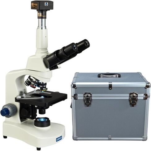 OMAX 40X-2500X USB3 18MP Digital Lab Trinocular LED Compound Microscope with Aluminum Carrying Case in Saudi Arabia