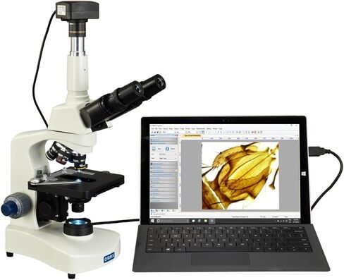 OMAX 40X-2500X USB3 18MP Digital Lab Trinocular LED Compound Microscope with Aluminum Carrying Case in Saudi Arabia