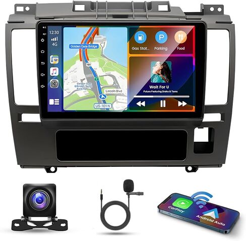 9 Inch Double Din Car Stereo for Nissan Versa MK1 2007-2011 Android 14 IPS Touchscreen Car Radio w/Wireless Carplay Android Auto GPS Navigation Bluetooth WiFi SWC AHD Mirror Link Backup Camera, 2+32G in Kuwait