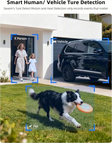 نظام كاميرا أمان لاسلكية Swann Maxranger MINI 4K، واي فاي طويل المدى يصل إلى 1000 قدم، للمنزل/الخارج، طقم NVR 8CH 3-Cam، تسجيل 24/7، رؤية ليلية ملونة، اكتشاف حقيقي، بدون رسوم شهرية، MRMINISD3 in Kuwait