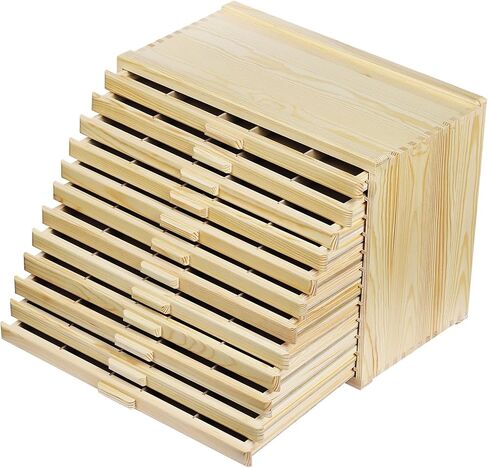 Vencer 6 Drawer Bamboo Artist Supply Storage Box with Separate Compartments for Organizing Pencil,Pen,Pastel,Marker Set,Brushes & Stamp,VAO-007 in Saudi Arabia