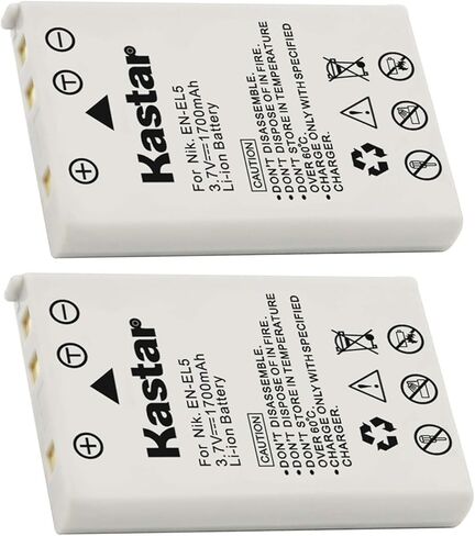 بطارية Kastar EN-EL5 بديلة لنيكون CoolPix P90 P80 Coolpix P100 P500 P510 P520 P530 Coolpix P5000 P5100 Coolpix P6000 Coolpix S10 Coolpix 3700 4200 5200 5900 7900 Coolpix P3 P4 in Saudi Arabia