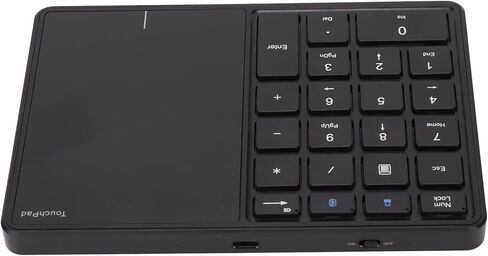 Bluetooth Financial Accounting Keypad with Built in touchpad, a 2.4G Desktop PC Numeric Keypad Compatible with, Android, iOS, and macOS Systems (Iron Gray) in Saudi Arabia