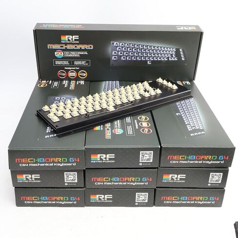 لوحة مفاتيح ميكانيكية بإضاءة خلفية Mechboard 64 لجهاز Commodore 64 - مصابيح LED زرقاء in Kuwait