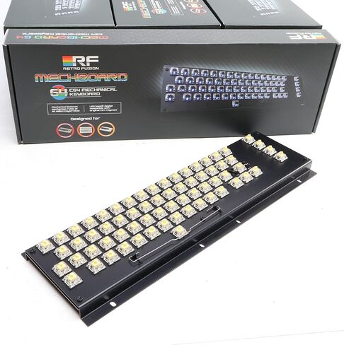 لوحة مفاتيح ميكانيكية بإضاءة خلفية Mechboard 64 لجهاز Commodore 64 - مصابيح LED زرقاء in Kuwait