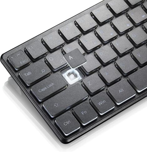 SurnQiee 64 مفتاح USB لوحة مفاتيح مكتبية سلكية بإضاءة خلفية 3 ألوان لوحة مفاتيح نحيفة 60% متوافقة مع أجهزة الكمبيوتر الشخصية والكمبيوتر المحمول ونوافذ سطح المكتب in Kuwait