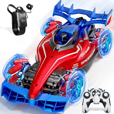 سيارات التحكم عن بعد، 2.4 جيجا هرتز Monster Truck RC Stunt Cars للأولاد والأطفال البالغين، 1:12 Monster RC Truck على الطرق الوعرة مع الضوء والموسيقى، هدايا لـ 8 9 10 11 12 13 14 15 16+ سنة بنين بنات بالغين in Kuwait