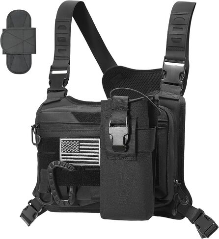 Chest Running Bag for Men,Tactical Holsters for Pistols for Hunting Sports Hiking Outdoor EDC Pack with Water Bottle Pouch in Saudi Arabia