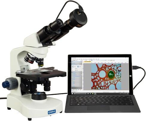 OMAX 40X-2000X LED Binocular Compound Siedentopf Microscope with 10MP Digital Camera in Saudi Arabia