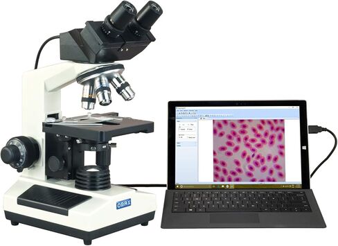OMAX 40X-2500X Built-in 3.0MP Digital Camera Phase Contrast Binocular Compound Microscope in Saudi Arabia