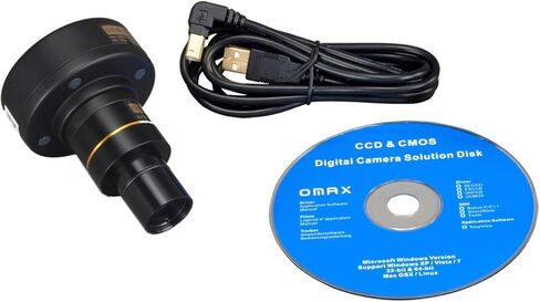 مجهر OMAX 40X-2000X ثنائي العينين Siedentopf LED مع إضاءة كوهلر وكاميرا 3 ميجابكسل in Saudi Arabia