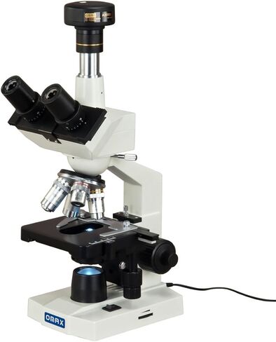 OMAX 40X-2500X Digital Lab Trinocular Compound LED Microscope with 1.3MP Digital Camera and Double Layer Mechanical Stage in Saudi Arabia