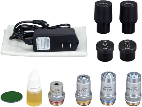 OMAX 40X-2500X Digital Lab Trinocular Compound LED Microscope with 1.3MP Digital Camera and Double Layer Mechanical Stage in Saudi Arabia