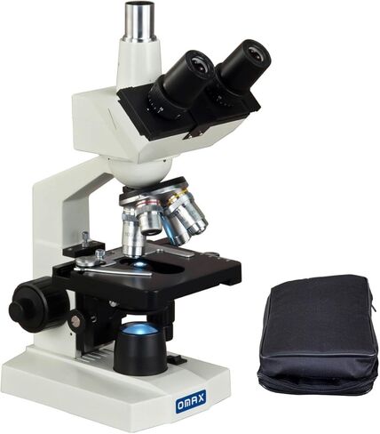 OMAX 40X-2500X LED Trinocular Lab Compound Microscope with Vinyl Carrying Case in Saudi Arabia