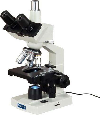 OMAX 40X-2500X LED Trinocular Lab Compound Microscope with Vinyl Carrying Case in Saudi Arabia