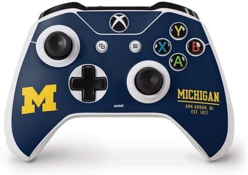 Skinit Decal Gaming Skin Compatible with Xbox One S Controller - Officially Licensed College Ann Arbor Est 1817 Design in Saudi Arabia