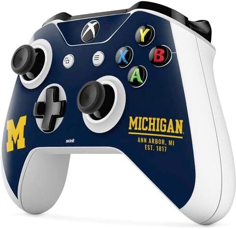 Skinit Decal Gaming Skin Compatible with Xbox One S Controller - Officially Licensed College Ann Arbor Est 1817 Design in Saudi Arabia