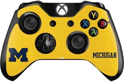 Skinit Decal Gaming Skin Compatible with Xbox One Controller - Officially Licensed College Michigan M Logo Yellow Design in Saudi Arabia