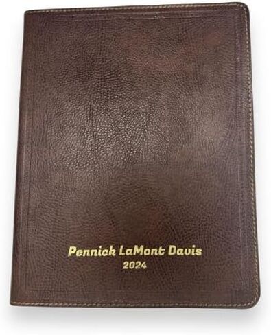 Personalized NIV Notetaking Bible Faux Leather Lay Flat Cover Lined Margins for Notes & Personal Prayer | Medium Print | Custom Engraved | Gift for Christian & Religious Celebrations | Brown in Saudi Arabia