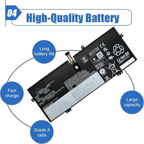 75Wh L21C4PH0 Laptop Battery Replacement for Lenovo IdeaPad Yoga 9-14IAP7 Type 82LU Yoga 9-14IRP8 Type 83B1 Series L21B4PH0 L21D4PH0 SB11D97136 5B11D97137 5B11D97146 SB11D97147 15.52V 4835mAh in Saudi Arabia
