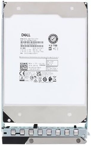 محرك الأقراص الصلبة Dell DK7C9 سعة 12 تيرابايت SAS مقاس 3.5 بوصة - 7.2 كيلو دورة في الدقيقة - 512e - مبادلة سريعة - 12 جيجابت في الثانية - لخادم PowerEdge 14G (متجدد) in Kuwait