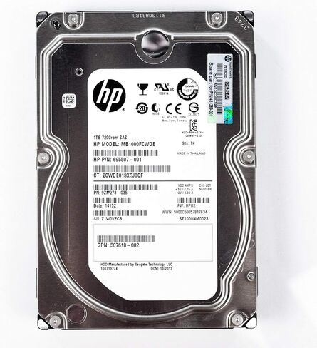 محرك الأقراص الصلبة Mb1000fcwde Hewlett-Packard سعة 1 تيرابايت بسرعة 7200 دورة في الدقيقة Dp Lff Sas (متجدد) in Kuwait
