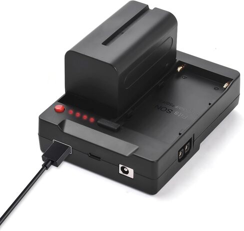 Yoidesu V Lock Battery Adapter for NP F970 F750 F550 NP F Series - F to V Mount Converter with Dual Slot, USB A Type C DC D Tap Outputs, for Camera LED Light Monitor in Saudi Arabia