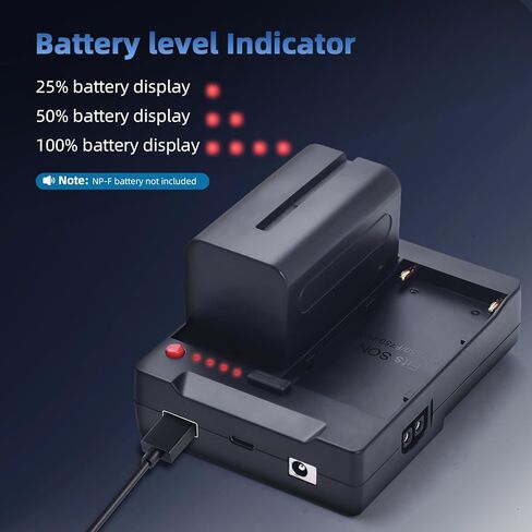 Yoidesu V Lock Battery Adapter for NP F970 F750 F550 NP F Series - F to V Mount Converter with Dual Slot, USB A Type C DC D Tap Outputs, for Camera LED Light Monitor in Saudi Arabia