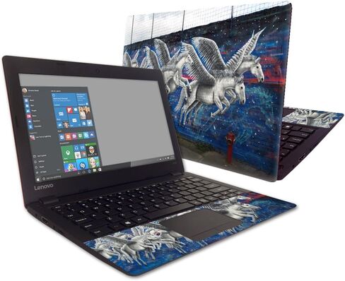 MightySkins Skin Compatible with Lenovo IdeaPad 100s 11.6" - Pegasus Herd | Protective, Durable, and Unique Vinyl Decal wrap Cover | Easy to Apply, Remove, and Change Styles | Made in The USA in Saudi Arabia