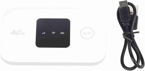 راوتر واي فاي 4G دقيق محمول عالي السرعة 150 ميجابت في الثانية فتحة لبطاقة SIM 10 أجهزة بطارية 2100 مللي أمبير في الساعة 4G LTE USB مودم واي فاي للمسافرين في أوروبا وآسيا باللون الأبيض ABS in Kuwait