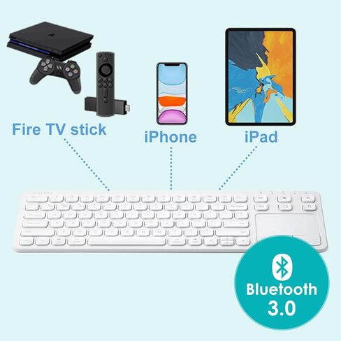 SANWA TB128GR Wired Trackball Mouse + GSKB066W Bluetooth Keyboard with Touchpad Set, Silent Click Roller Ball Mice, Multi Device Trackpad Keyboard, Compatible with Mac, Laptop, PC, Windows, macOS in Saudi Arabia