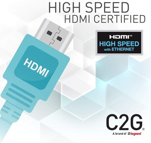 C2G كابل HDMI عالي السرعة بطول 12 قدمًا 2.1 واط / إيثرنت - 8K 60 هرتز in Saudi Arabia