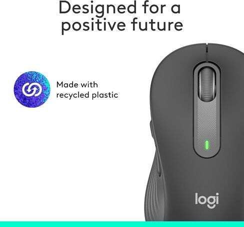 ماوس لاسلكي من لوجيتك Signature M650 - للأيدي الصغيرة والمتوسطة، بطارية لمدة عامين، نقرات صامتة، أزرار جانبية قابلة للتخصيص، بلوتوث، لأجهزة الكمبيوتر/Mac/Multi Device/Chromebook - جرافيت in Saudi Arabia