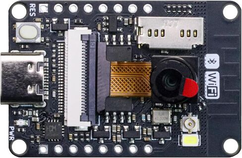 مجموعة كاميرا ESP32، مبرمج USB-C TTL مدمج، ESP32-D0WD-V3، فلاش 4M SPI + 2M PSRAM، بلوتوث كلاسيكي/BLE وWi-Fi، وحدة كاميرا OV2640، لوحة تطوير متكاملة لوحدة التحكم الدقيقة ESP32-CAM in Kuwait