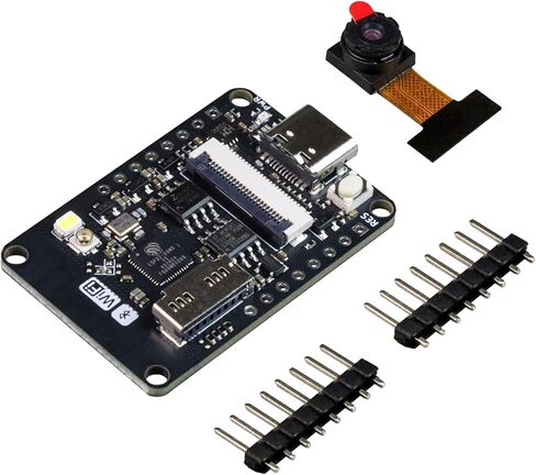 مجموعة كاميرا ESP32، مبرمج USB-C TTL مدمج، ESP32-D0WD-V3، فلاش 4M SPI + 2M PSRAM، بلوتوث كلاسيكي/BLE وWi-Fi، وحدة كاميرا OV2640، لوحة تطوير متكاملة لوحدة التحكم الدقيقة ESP32-CAM in Kuwait