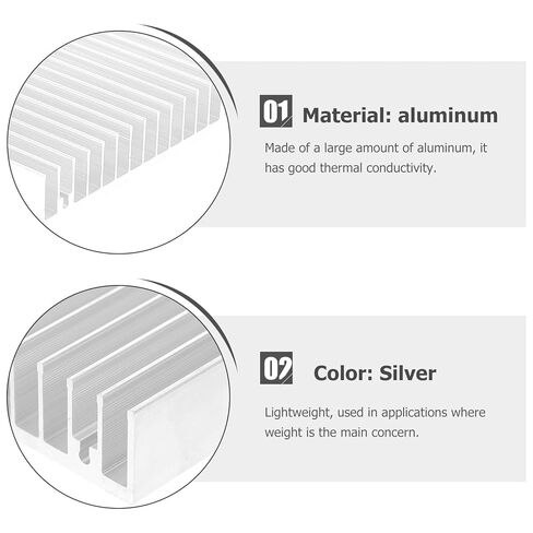 BESPORTBLE Aluminum Heating Sink 100x100x18mm Metal Heat Sink Cooler Fin for CPU Ic Chip Cooling Electronics Computer Accessories in Kuwait