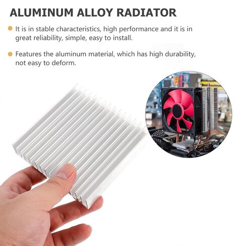 BESPORTBLE Aluminum Heating Sink 100x100x18mm Metal Heat Sink Cooler Fin for CPU Ic Chip Cooling Electronics Computer Accessories in Kuwait