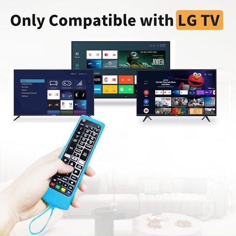 (Pack of 3) Replacement Remote Fit LG TV Remote with Anti-Lost Glow Protective Silicone Cover & Hook, Universal for LG All Smart LCD LED HDTV UHD OLED 3D 4K TVs(Blue&Green&Light Pink) in Saudi Arabia