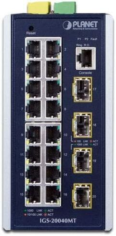 IGS-20040MT - 16-Port 10/100/1000T + 4-Port 100/1000X SFP Managed Switch Industrial L2+ ( Planet ) in Saudi Arabia