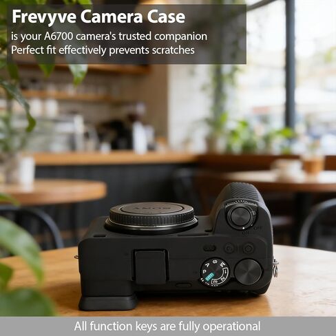 حافظة لملحقات كاميرا Sony A6700، حافظة واقية من السيليكون الناعم A6700 مع واقي شاشة، كم نحيف، خفيف الوزن، مضاد للخدش لهاتف Sony Alpha 6700 (أسود) in Kuwait