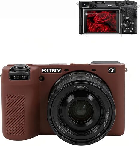 حافظة لملحقات كاميرا Sony A6700، حافظة واقية من السيليكون الناعم A6700 مع واقي شاشة، كم نحيف، خفيف الوزن، مضاد للخدش لهاتف Sony Alpha 6700 (أسود) in Kuwait